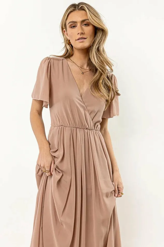 Josie Maxi Dress In Taupe 8211 FINAL SALE Taupe Women Bohme Dresses