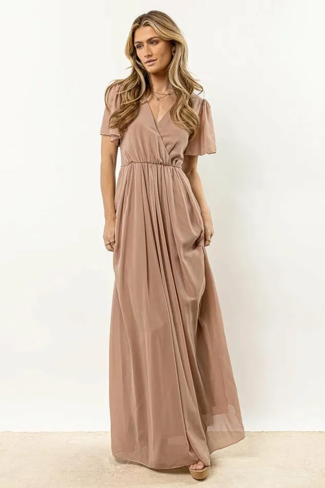 Josie Maxi Dress In Taupe 8211 FINAL SALE Taupe Women Bohme Dresses