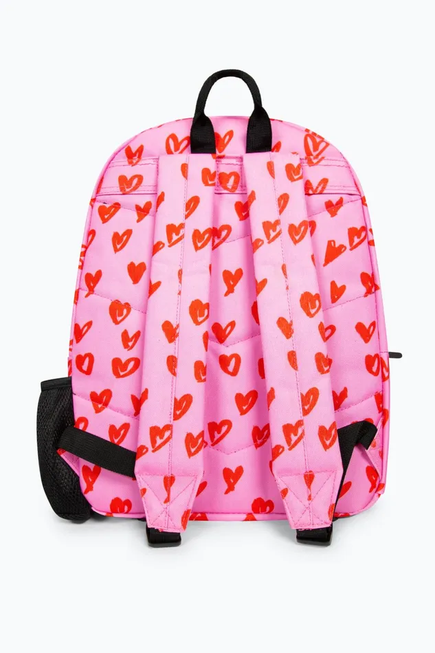 Just Hype Backpacks Hype Girls Iconic Scribble Hearts Pink Backpack