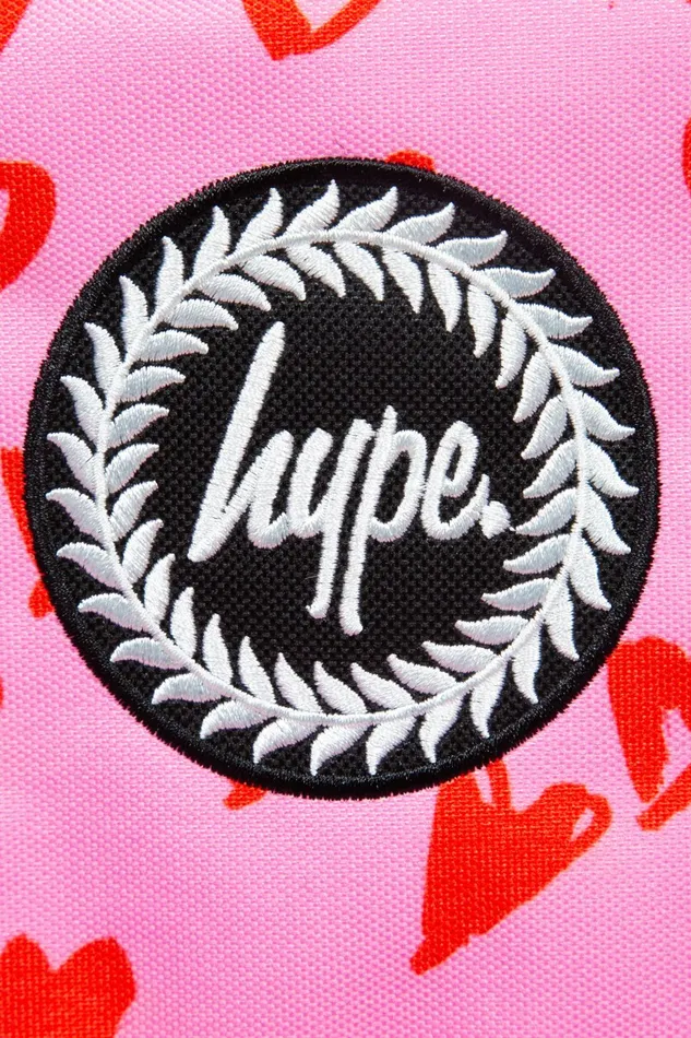 Just Hype Backpacks Hype Girls Iconic Scribble Hearts Pink Backpack