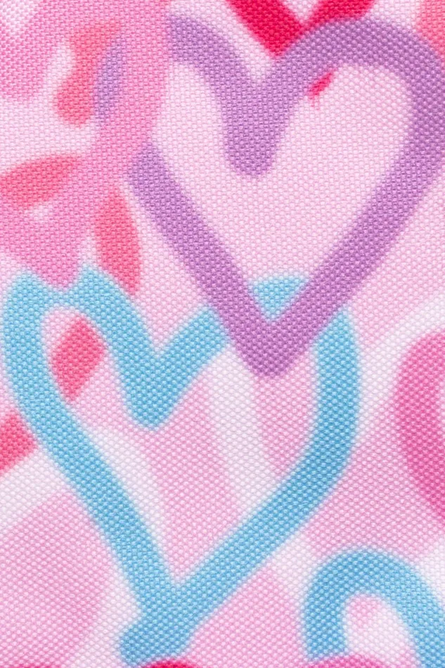 Just Hype Backpacks Hype Girls Pink Graffiti Hearts Iconic Backpack
