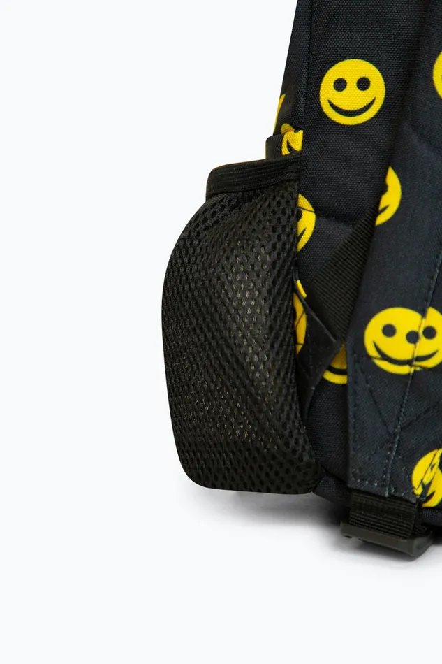 Just Hype Backpacks Hype Unisex Iconic Smile Black Backpack For School