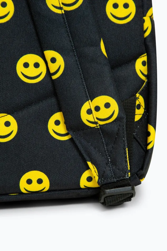Just Hype Backpacks Hype Unisex Iconic Smile Black Backpack For School