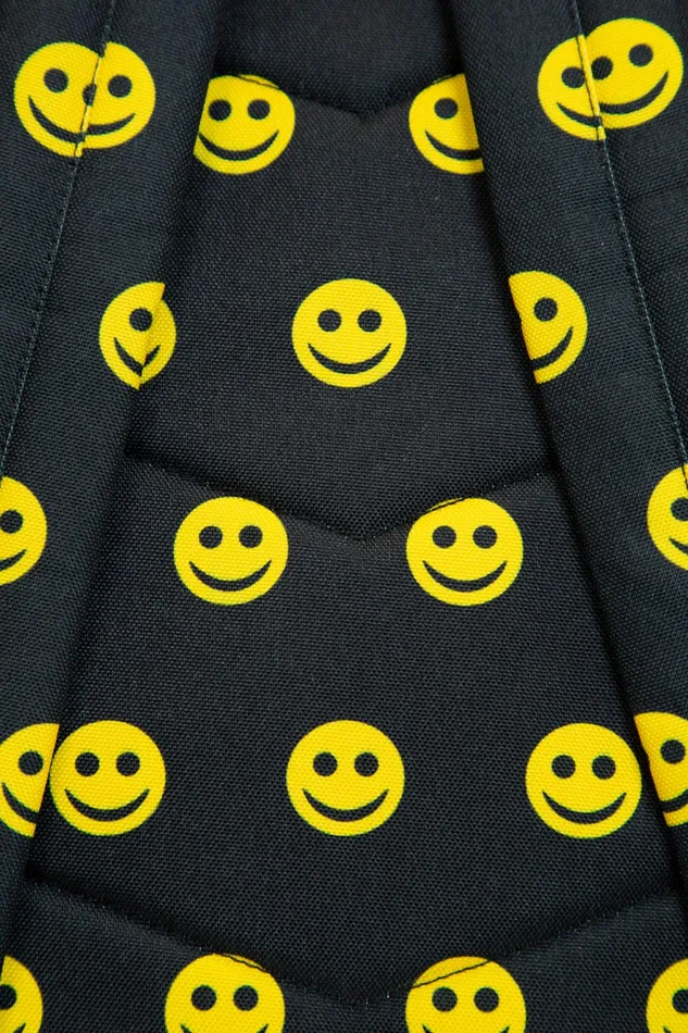 Just Hype Backpacks Hype Unisex Iconic Smile Black Backpack For School