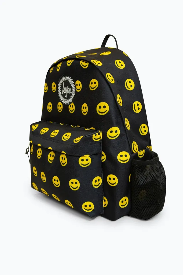 Just Hype Backpacks Hype Unisex Iconic Smile Black Backpack For School