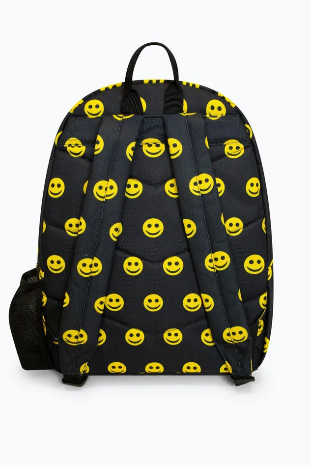 Just Hype Backpacks Hype Unisex Iconic Smile Black Backpack For School