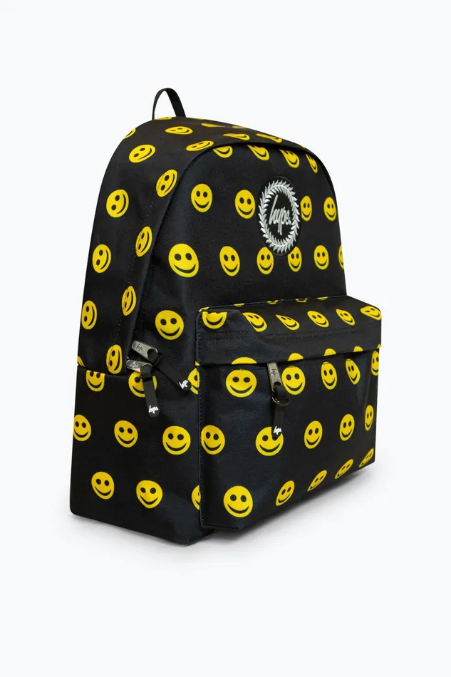 Just Hype Backpacks Hype Unisex Iconic Smile Black Backpack For School