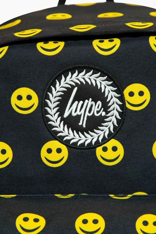 Just Hype Backpacks Hype Unisex Iconic Smile Black Backpack For School