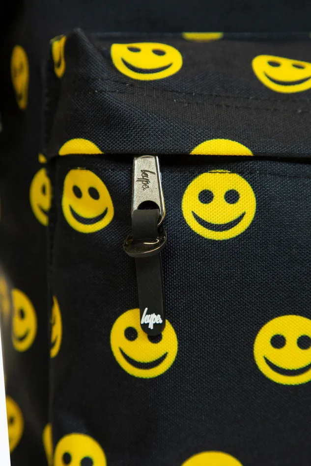 Just Hype Backpacks Hype Unisex Iconic Smile Black Backpack For School