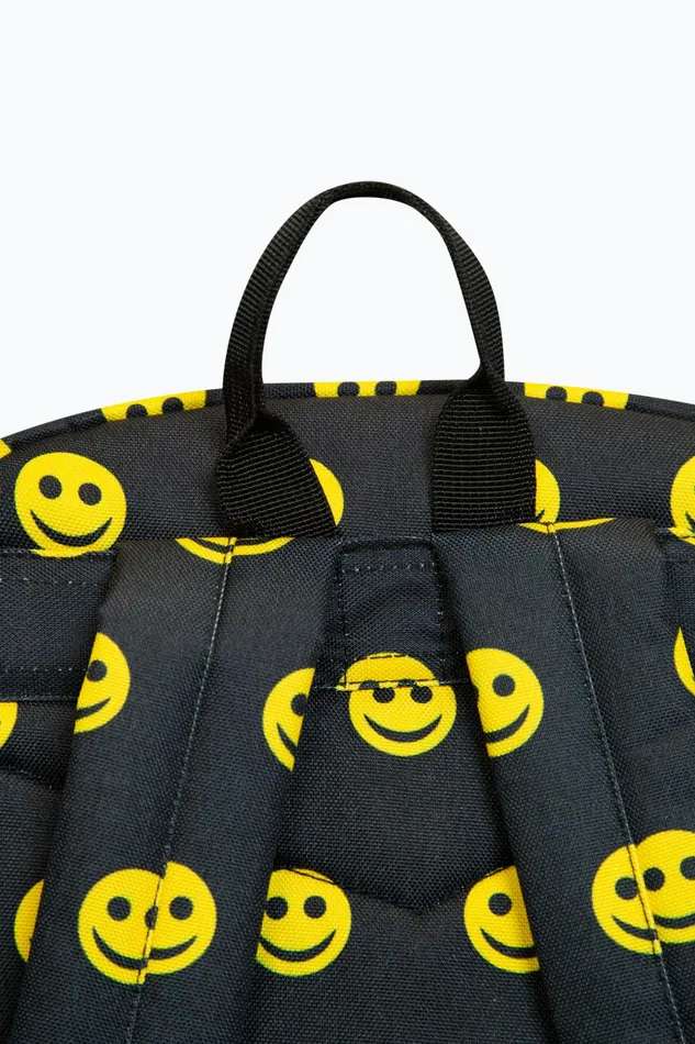 Just Hype Backpacks Hype Unisex Iconic Smile Black Backpack For School