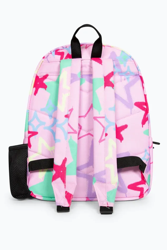Just Hype Bundles Hype Girls Pink Graffiti Stars Backpack and Lunch Bag Bundle