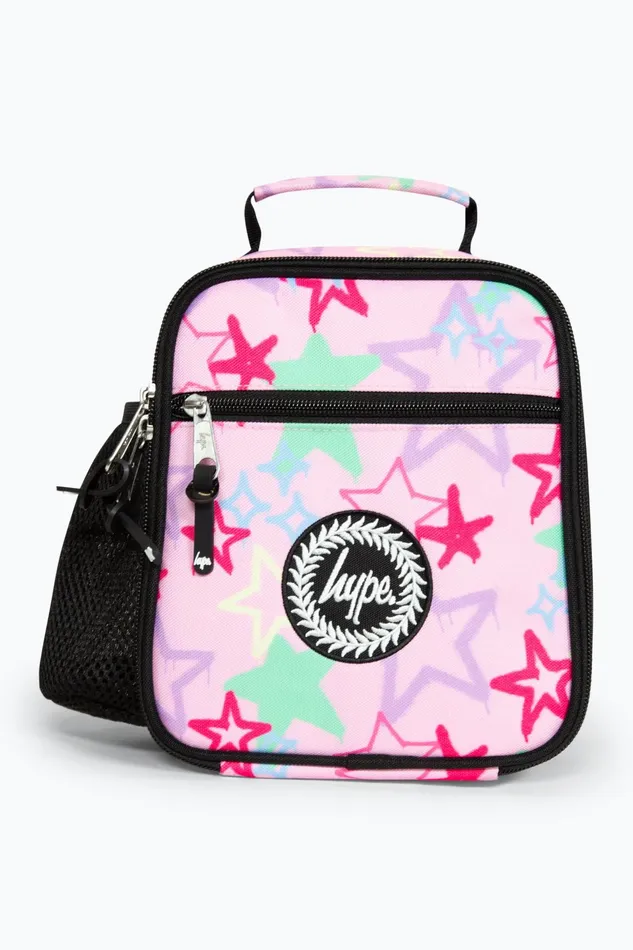 Just Hype Bundles Hype Girls Pink Graffiti Stars Backpack and Lunch Bag Bundle