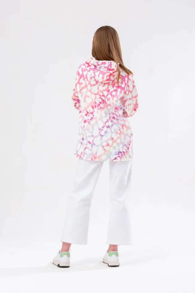Just Hype Coats and Jackets Hype Girls Rainbow Leopard Raincoat Jacket