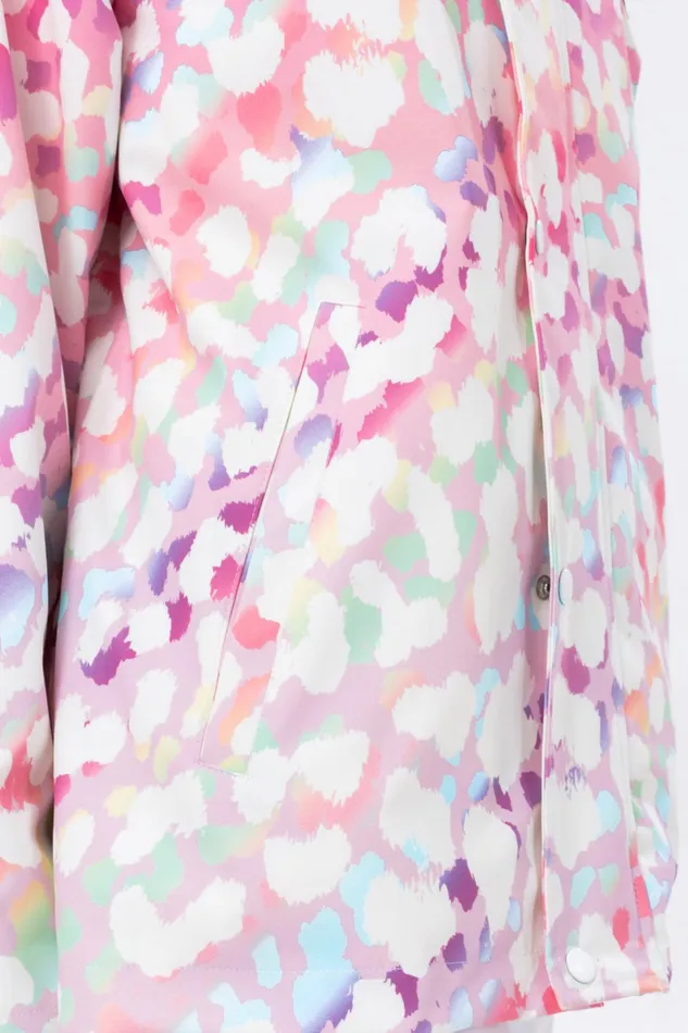 Just Hype Coats and Jackets Hype Girls Rainbow Leopard Raincoat Jacket