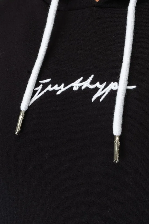 Just Hype Hoodies and Sweatshirts Hype Black Scribble Logo Women039S Pullover Hoodie