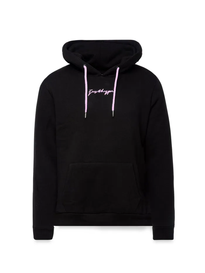 Just Hype Hoodies and Sweatshirts Hype Black Scribble Logo Women039S Pullover Hoodie