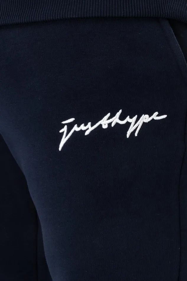 Just Hype Joggers Hype Navy Scribble Logo Men039S Joggers