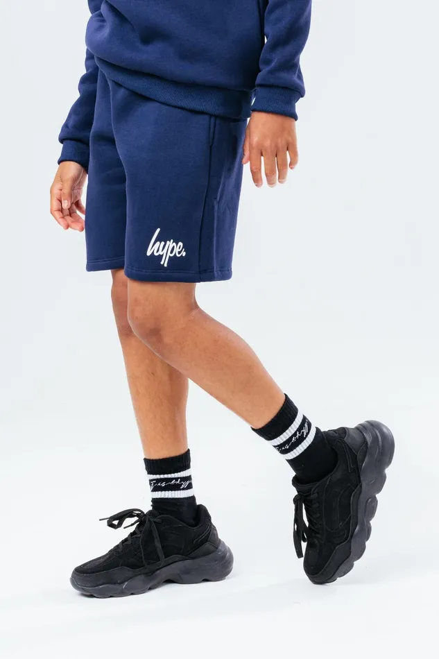 Just Hype Swimwear and Shorts Hype Boys Navy Script Shorts