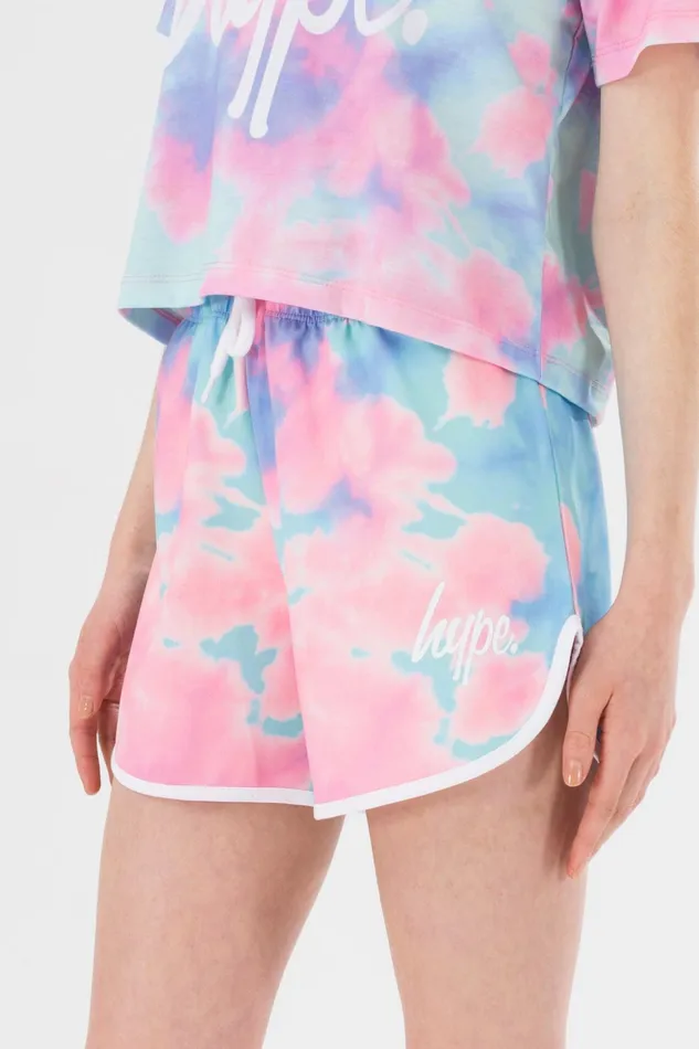 Just Hype Swimwear and Shorts Hype Girls Multi Dream Smudge Script Running Shorts