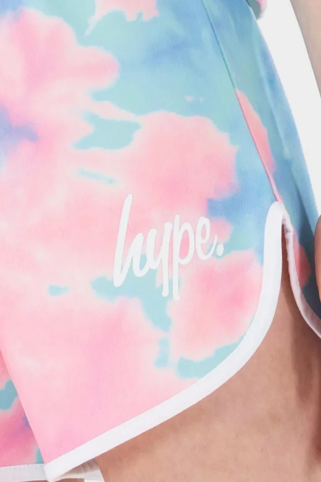 Just Hype Swimwear and Shorts Hype Girls Multi Dream Smudge Script Running Shorts
