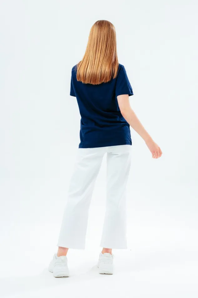 Just Hype TShirts and Vests Hype Unisex Kids Navy Script TShirt