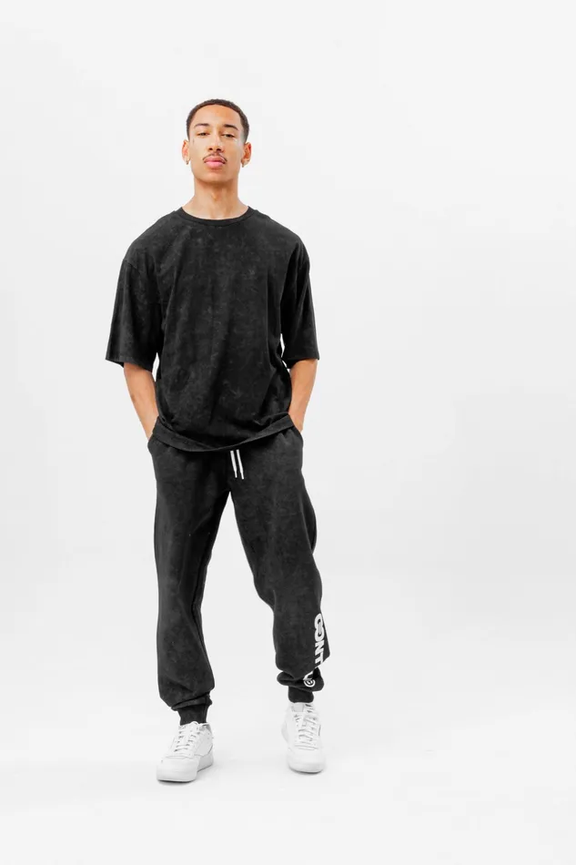 Just Hype TShirts Continu8 Black Oversized Back Print TShirt Just Hype TShirts Continu8 Black Oversized Back Print TShirt