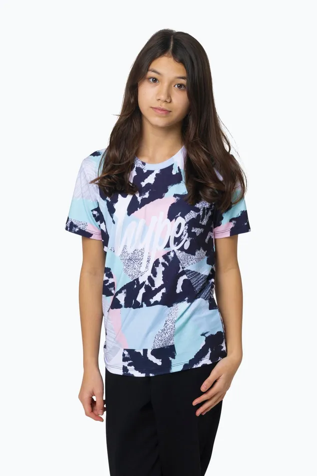 Just Hype TShirts Hype Girls Multi Pastel Abstract TShirt