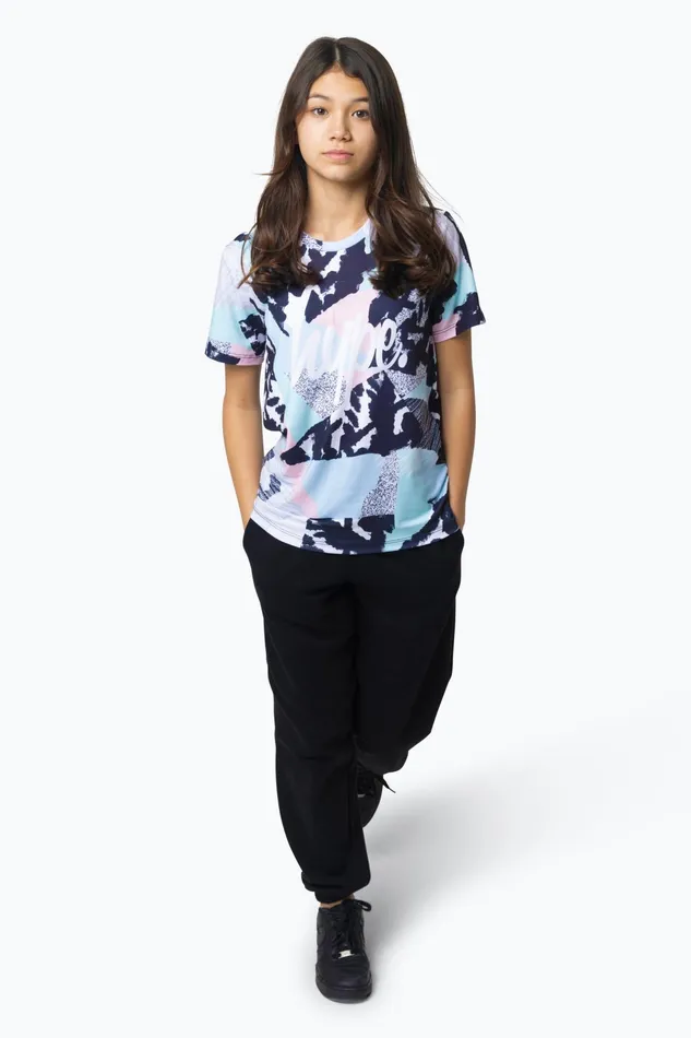 Just Hype TShirts Hype Girls Multi Pastel Abstract TShirt