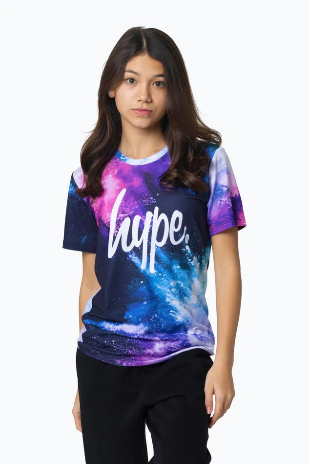 Just Hype TShirts Hype Girls Multi Purple Chalk TShirt