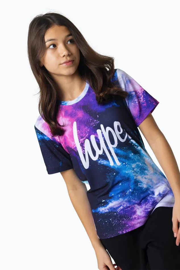 Just Hype TShirts Hype Girls Multi Purple Chalk TShirt