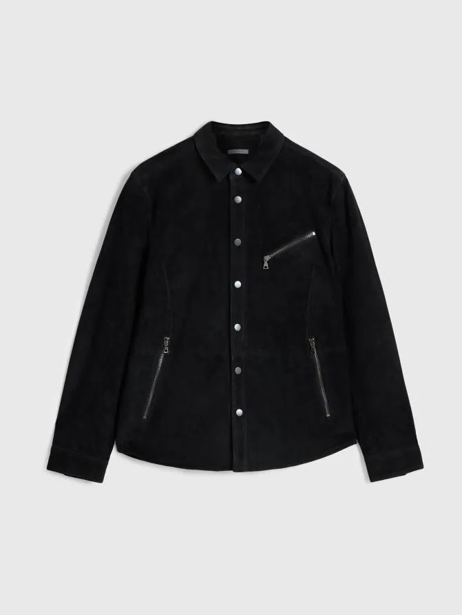 KADD SHIRT JACKET Black Clothing John Varvatos Leather Jackets
