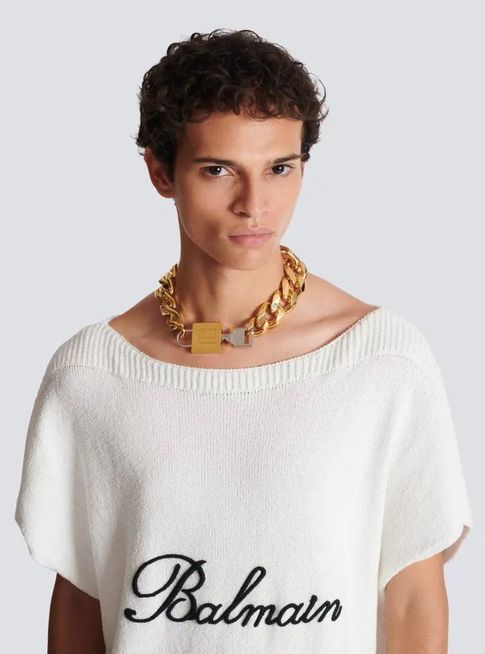 KeyandLock Necklace Gold Men Balmain Fashion Jewelry