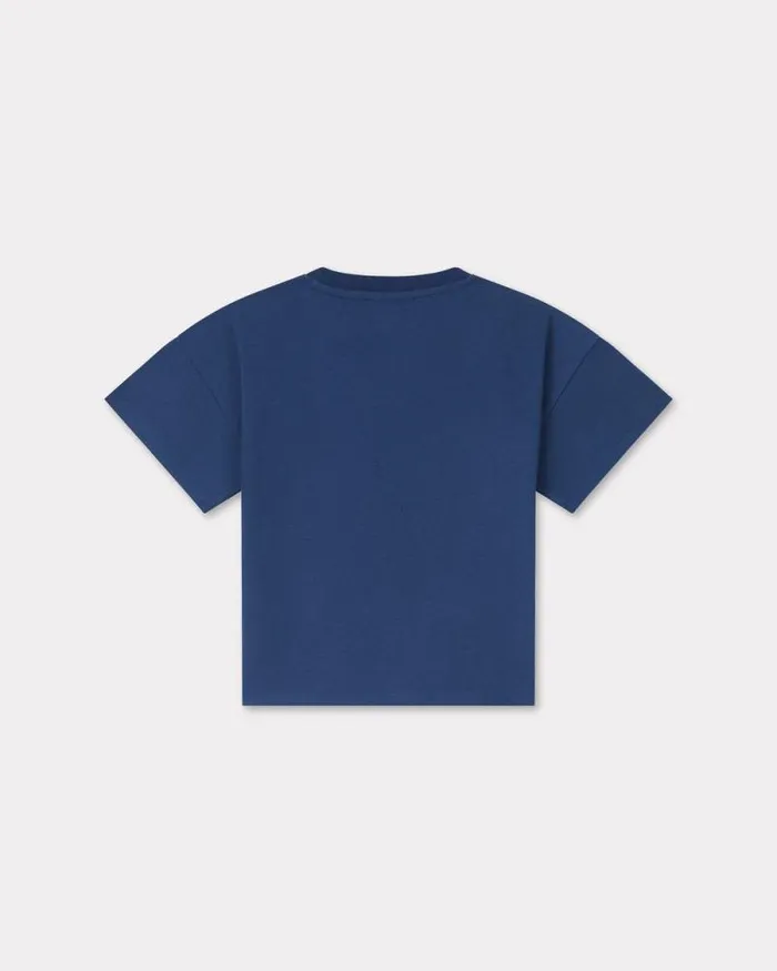 Kids 039Blue Jungle039 Cotton Tshirt Blue Black Kenzo Tshirts And Sweatshirts