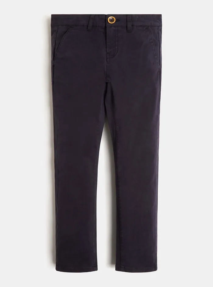 Kids Big Boy GUESS Deep Navy Sateen Chino Pants 716