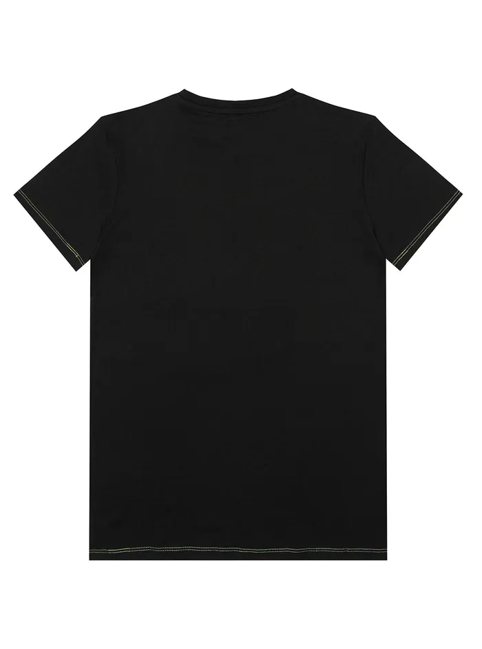 Kids Big Boy GUESS Eco Black Yellow Logo Tshirt 716 Kids Big Boy GUESS Eco Black Yellow Logo Tshirt 716