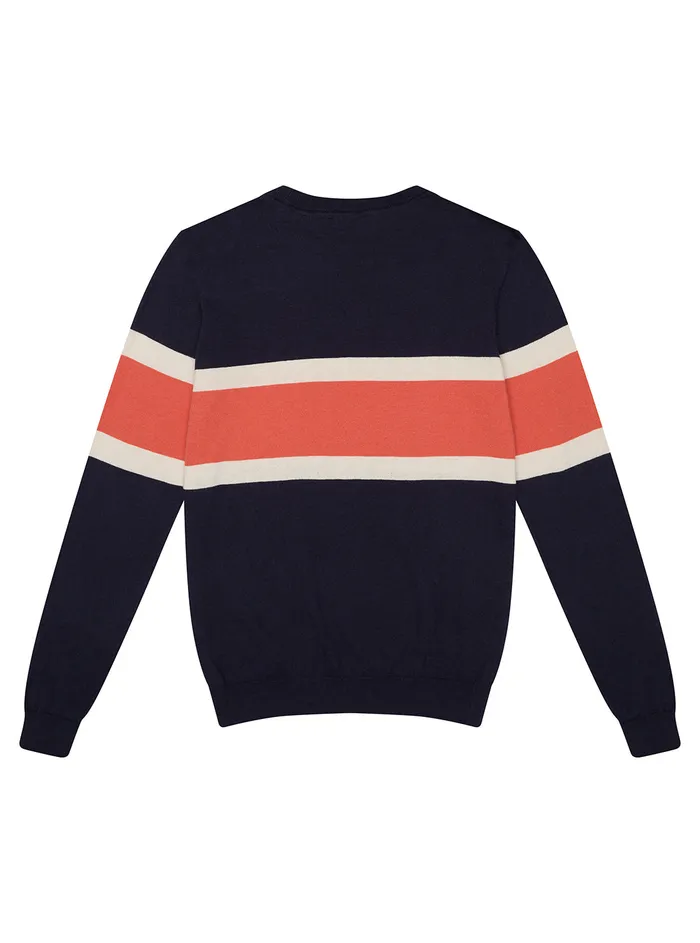 Kids Big Boy GUESS Eco Navy Blue Striped Knit Jumper 716 Kids Big Boy GUESS Eco Navy Blue Striped Knit Jumper 716