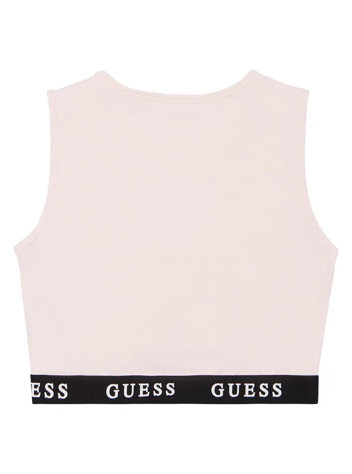 Kids Big Girl GUESS Pink Logo Active Top 816 Kids Big Girl GUESS Pink Logo Active Top 816
