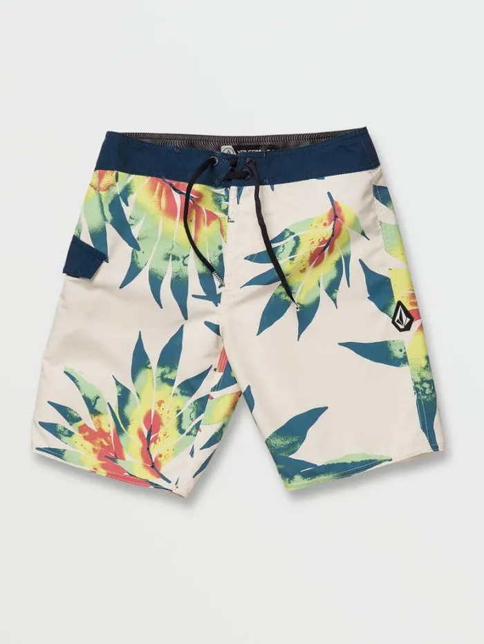 Kids Boardshorts and Trunks Volcom Big Boys Seeweed ModTech Trunks 8211 Whitecap Grey
