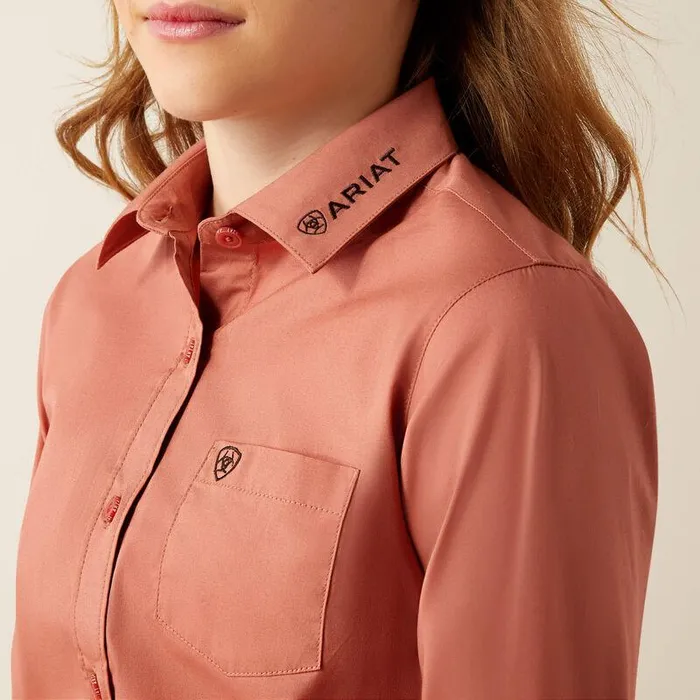 Kids Button Down Shirts Ariat Team Kirby Shirt Light Mahogany