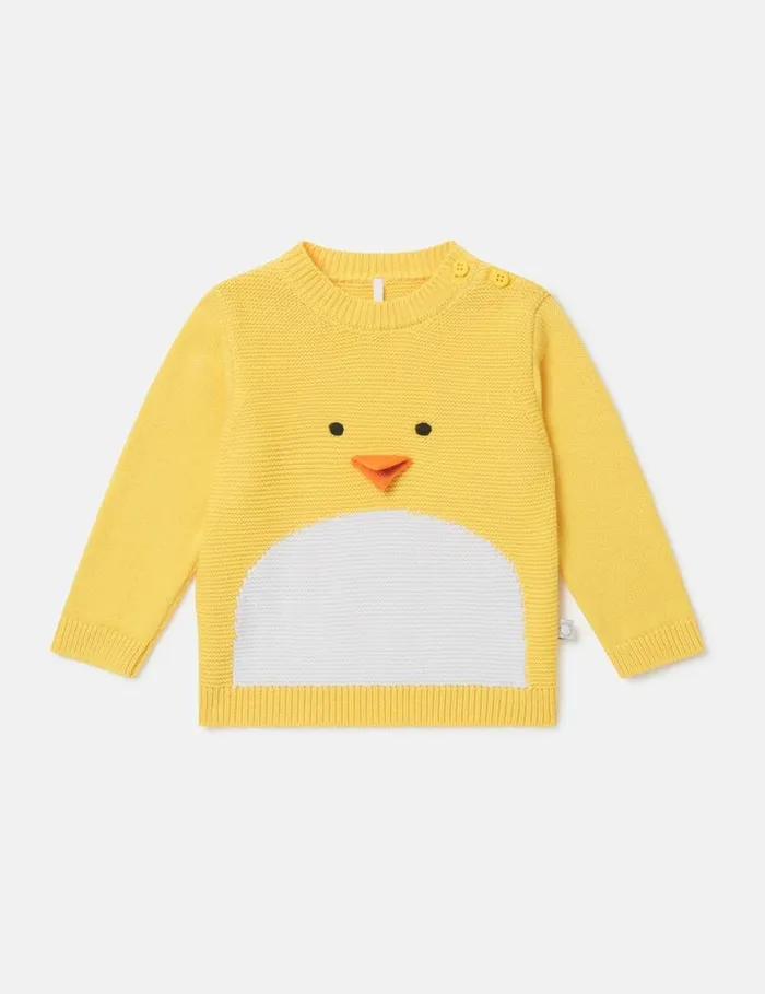 Kids Chick Embroidered Sweater Yellow Stella McCartney Sweatshirt And TShirts