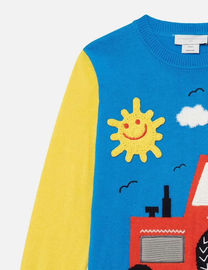 Kids Farmyard Appliqu Knitted Sweater Multicolour Stella McCartney TShirts And Sweatshirt Kids Farmyard Appliqu Knitted Sweater Multicolour Stella McCartney TShirts And Sweatshirt