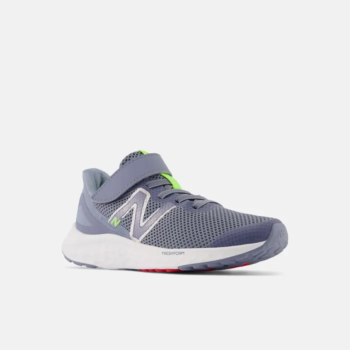 Kids Fresh Foam Arishi V4 Bungee Lace With Top Strap Arctic Grey With Pixel Green And True Red New Balance Size 105 8211 3
