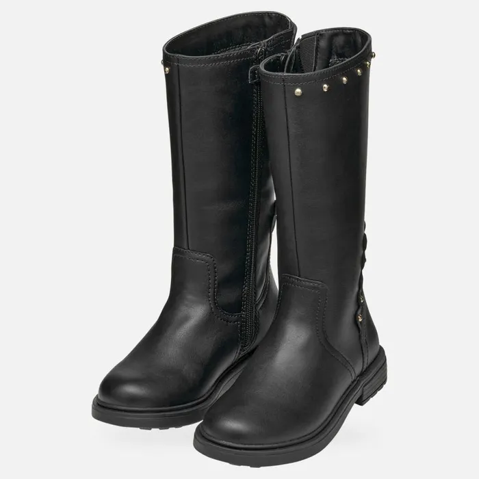 Kids Geox Ankle Boots ECLAIR GIRL Black High Boots Black