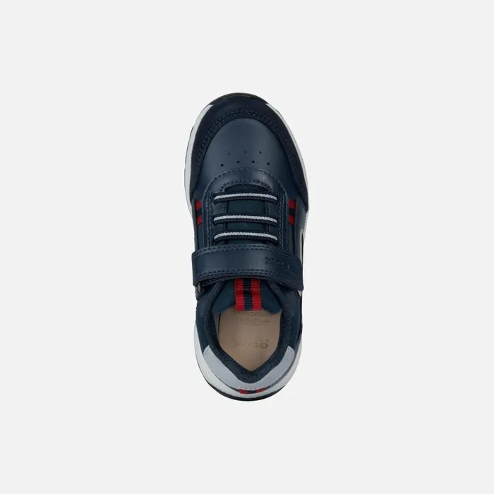 Kids Geox Sneakers BRIEZEE A Low Top Sneakers Navy Blue Junior Boy Geox Navydark Red