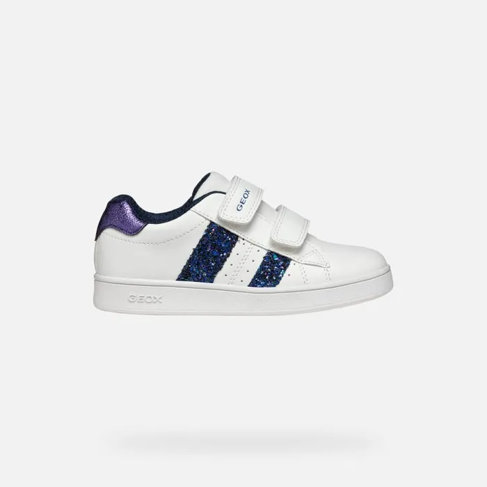 Kids Geox Sneakers ECLYPER GIRL WhiteNavy Low Top Sneakers Whitenavy