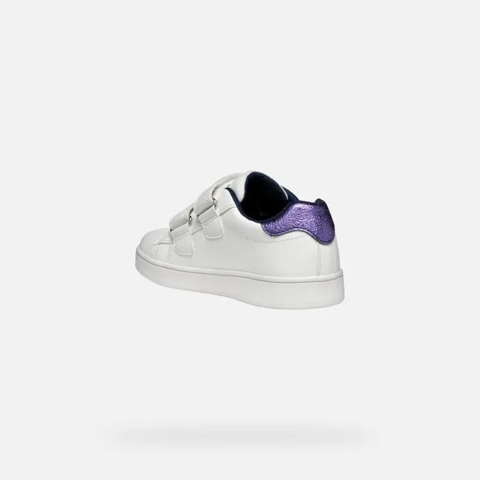 Kids Geox Sneakers ECLYPER GIRL WhiteNavy Low Top Sneakers Whitenavy