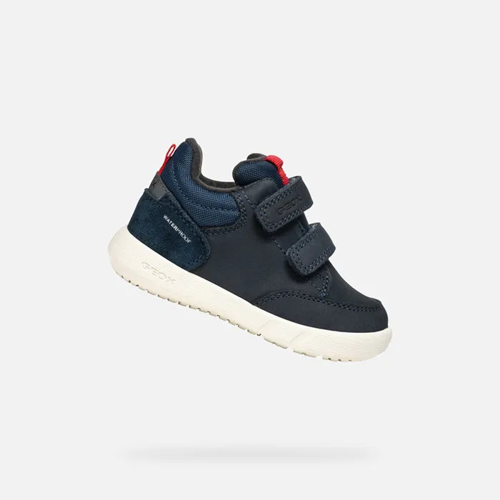 Kids Geox Sneakers HYROO BABY NavyRed Low Top Sneakers Navyred