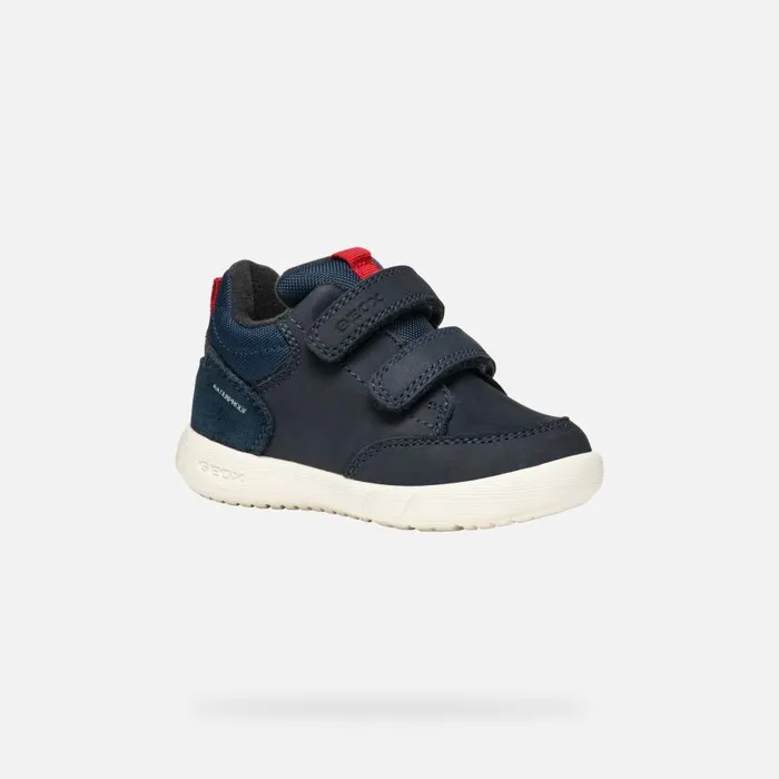 Kids Geox Sneakers HYROO BABY NavyRed Low Top Sneakers Navyred