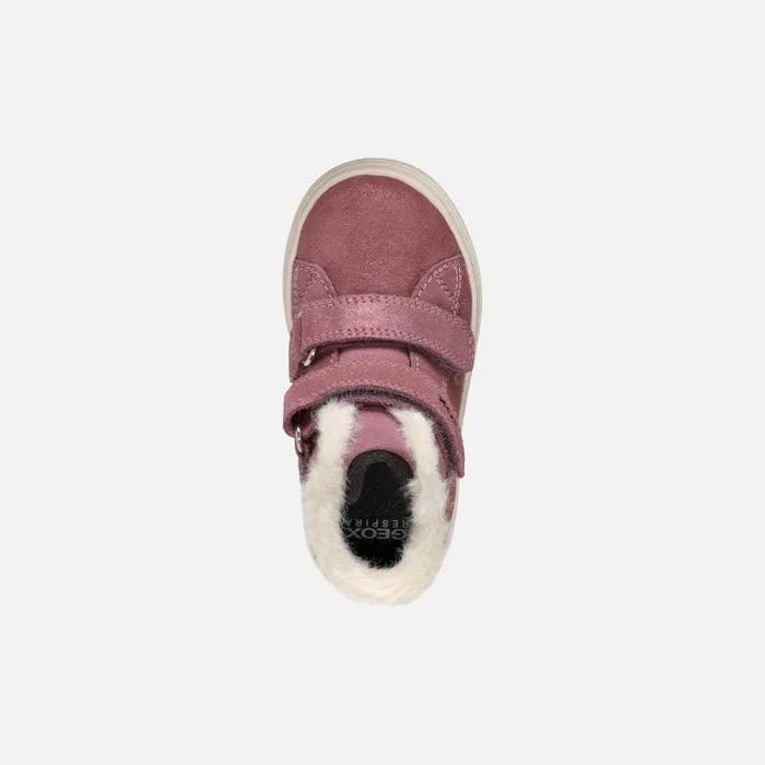 Kids Geox Sneakers NASHIK TODDLER GIRL Rose Smoke High Top Sneakers Rose Smoke