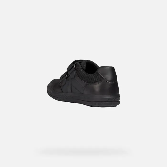 Kids Geox Uniform Shoes ARZACH E Sneakers With Straps Black Kids UNIFORM Black
